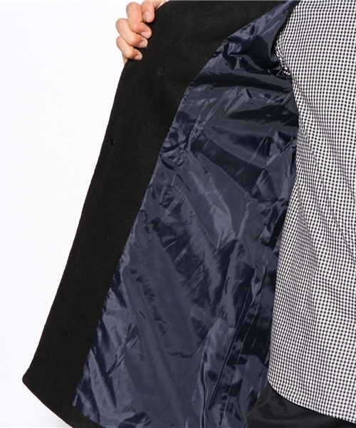 CIAOPANIC（チャオパニック）の「【Ciaopanic】メルトンチェスターコート（ステンカラーコート・メンズ・ブラック/ネイビー/キャメル・SMALL/MEDIUM/LARGE）」の14枚目の写真