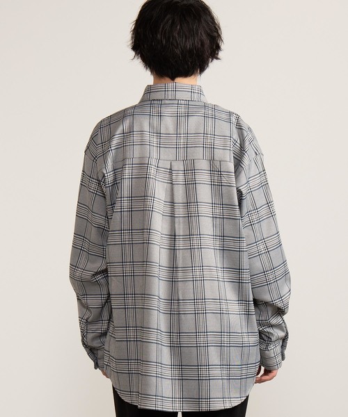 WEGO（ウィゴー）の「WEGO/チェックビッグシルエットシャツ（シャツ/ブラウス・メンズ・ブラウン系その他2/ブルー系その他2・MEDIUM/LARGE）」の14枚目の写真