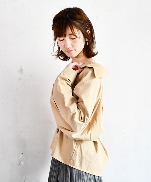 PairPair(ペアペア)の「ツイルポケット付きビッグシャツ(シャツ/ブラウス・レディース・ベージュ/カーキ・FREE)」の13枚目の写真