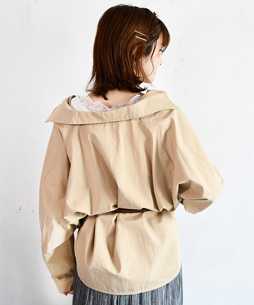 PairPair(ペアペア)の「ツイルポケット付きビッグシャツ(シャツ/ブラウス・レディース・ベージュ/カーキ・FREE)」の14枚目の写真