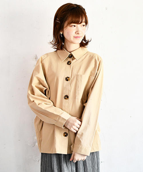 PairPair(ペアペア)の「ツイルポケット付きビッグシャツ(シャツ/ブラウス・レディース・ベージュ/カーキ・FREE)」の15枚目の写真