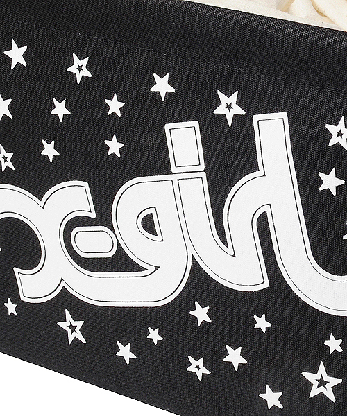 X-girl（エックスガール）の「LOGO STARS BIG MULTI BOX（収納グッズ・レディース・ブラック/ホワイト・ONE SIZE）」の3枚目の写真