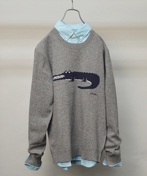 SHIPS JET BLUE | JB: アニマルインターシャ/クルーネックニット2(ニット/セーター)