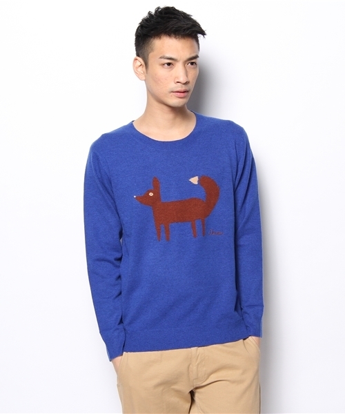 SHIPS JET BLUE（シップスジェットブルー）の「JB: アニマルインターシャ/クルーネックニット2（ニット/セーター・メンズ・グレー/ブラック/ネイビー/オリーブ・SMALL/MEDIUM/LARGE）」の13枚目の写真