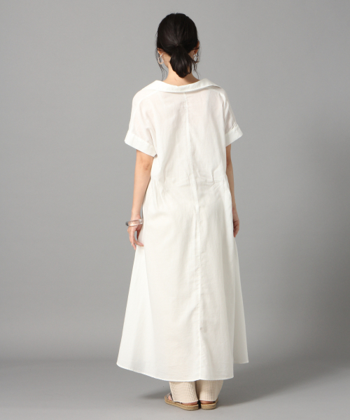 LOWRYS FARM（ローリーズファーム）の「スキッパーシャツワンピ　832229（ワンピース・レディース・オフホワイト/ブラック/グリーン/パープル・FREE）」の9枚目の写真