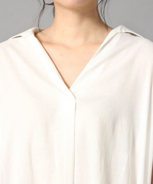 LOWRYS FARM（ローリーズファーム）の「スキッパーシャツワンピ　832229（ワンピース・レディース・オフホワイト/ブラック/グリーン/パープル・FREE）」の10枚目の写真