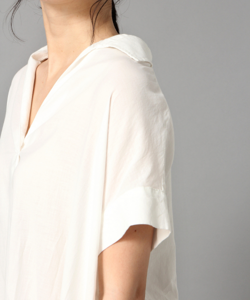 LOWRYS FARM（ローリーズファーム）の「スキッパーシャツワンピ　832229（ワンピース・レディース・オフホワイト/ブラック/グリーン/パープル・FREE）」の11枚目の写真