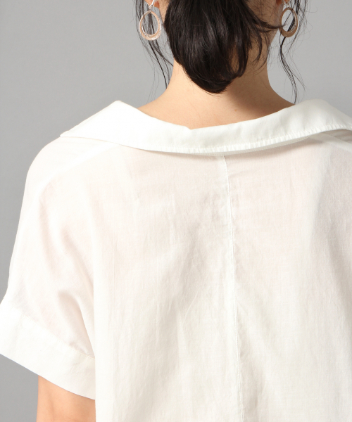 LOWRYS FARM（ローリーズファーム）の「スキッパーシャツワンピ　832229（ワンピース・レディース・オフホワイト/ブラック/グリーン/パープル・FREE）」の14枚目の写真