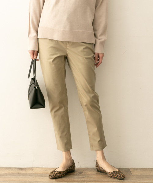 F by ROSSO(エフバイロッソ)の「F by ROSSO ストレッチテーパードチノパンツ(チノパンツ)」|ベージュ