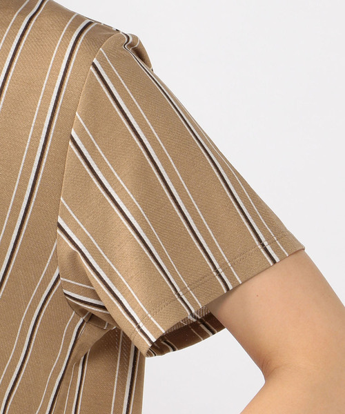 A/C DESIGN BY ALPHA CUBIC（エーシーデザインバイアルファキュービック）の「バックタックストライププルオーバー（Tシャツ/カットソー・レディース・オフホワイト/ネイビー/ベージュ・M size/L size）」の10枚目の写真