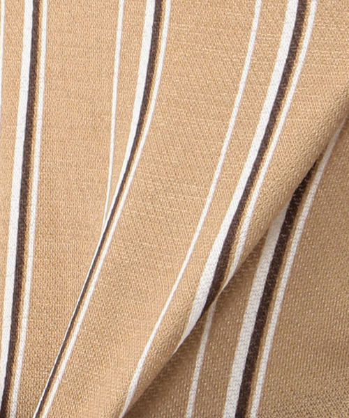 A/C DESIGN BY ALPHA CUBIC（エーシーデザインバイアルファキュービック）の「バックタックストライププルオーバー（Tシャツ/カットソー・レディース・オフホワイト/ネイビー/ベージュ・M size/L size）」の8枚目の写真