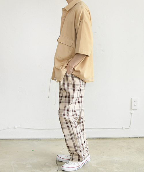 PairPair(ペアペア)の「配色ステッチポケット付きドロストビッグシャツ(シャツ/ブラウス・メンズ・ブラック/ベージュ・FREE)」の15枚目の写真