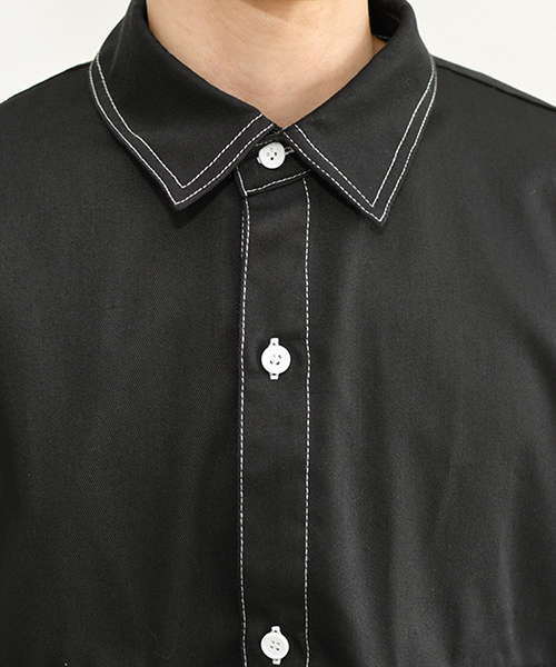 PairPair(ペアペア)の「配色ステッチポケット付きドロストビッグシャツ(シャツ/ブラウス・メンズ・ブラック/ベージュ・FREE)」の20枚目の写真