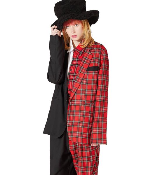 ankoROCK（アンコロック）の「ハンブンタータン一つボタンテーラードジャケット（テーラードジャケット・メンズ・A・ONE SIZE）」の2枚目の写真