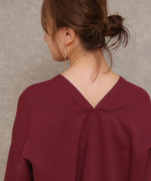 Liesse（リエス）の「フロントボタンVネックブラウス（シャツ/ブラウス・レディース・アイボリー/ブラック/ベージュ/ボルドー・FREE）」の12枚目の写真