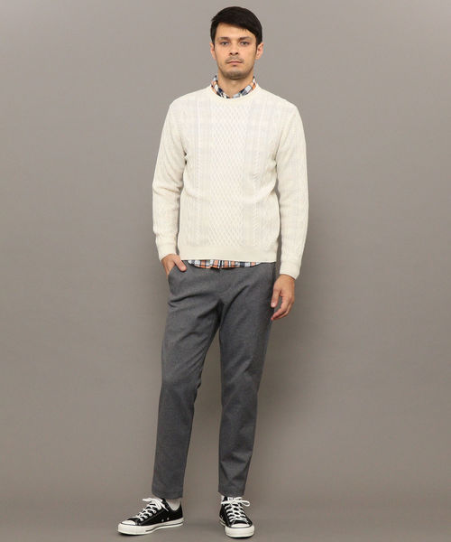 SHIPS（シップス）の「SC: WOOLMARK ミドルゲージ ランダム/アラン クルーネック ニット（ニット/セーター・メンズ・ブルー/グリーン/カーキ/グレー/ネイビー/ブラック/ホワイト・SMALL/MEDIUM/LARGE/X-LARGE）」の11枚目の写真