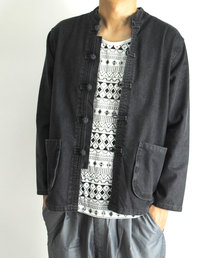 BEATJIVE | デニム　チャイナシャツ(カバーオール)