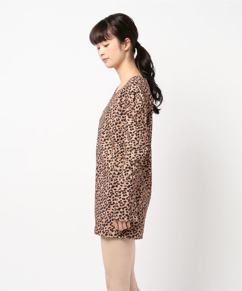 EMODA（エモダ）の「ＬＥＯＰＡＲＤ ＰＵＦＦ ＯＰ（ワンピース・レディース・ブラック/その他1・FREE）」の3枚目の写真
