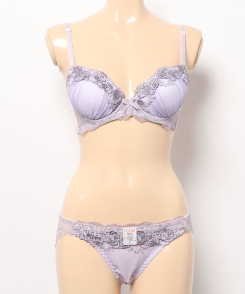 classicalelf（クラシカルエルフ）の「ラメシフォンブラジャー＆ショーツセット（ブラ&ショーツ・レディース・パープル/ピンク・E75/F70/F75/B75/A70/A75/C75/D75/E70/B70/C70/D70）」の12枚目の写真