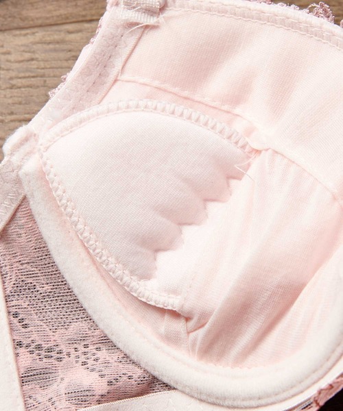 classicalelf（クラシカルエルフ）の「ラメシフォンブラジャー＆ショーツセット（ブラ&ショーツ・レディース・パープル/ピンク・E75/F70/F75/B75/A70/A75/C75/D75/E70/B70/C70/D70）」の5枚目の写真