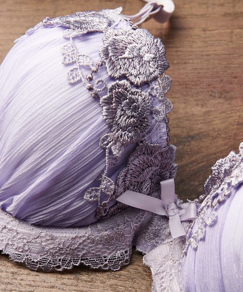 classicalelf（クラシカルエルフ）の「ラメシフォンブラジャー＆ショーツセット（ブラ&ショーツ・レディース・パープル/ピンク・E75/F70/F75/B75/A70/A75/C75/D75/E70/B70/C70/D70）」の6枚目の写真