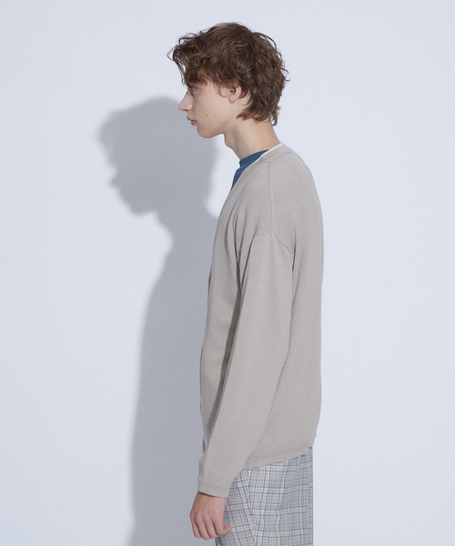 ABAHOUSE(アバハウス)の「タック カノコ Vネック カーディガン(カーディガン/ボレロ・メンズ・オレンジ系その他/ネイビー/グレイッシュブルー/グレイッシュベージュ・50/44/46/48)」の6枚目の写真