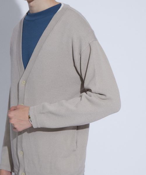 ABAHOUSE(アバハウス)の「タック カノコ Vネック カーディガン(カーディガン/ボレロ・メンズ・オレンジ系その他/ネイビー/グレイッシュブルー/グレイッシュベージュ・50/44/46/48)」の9枚目の写真