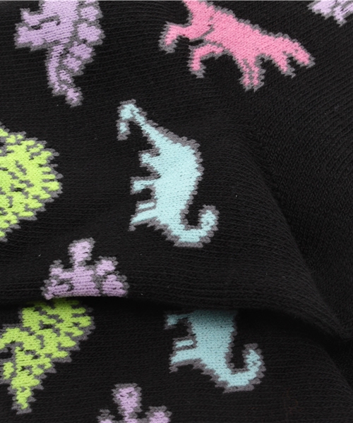 WEGO（ウィゴー）の「WEGO/恐竜ソックス（ソックス/靴下・レディース・ブラック/ホワイト・FREE）」の5枚目の写真