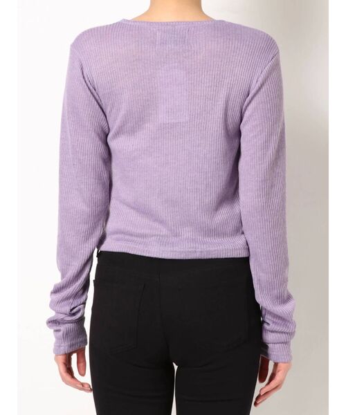 jouetie（ジュエティ）の「フロントボタンカットカーデトップス（カーディガン/ボレロ・レディース・ブラック/パープル/オフホワイト/ミント・MEDIUM）」の10枚目の写真