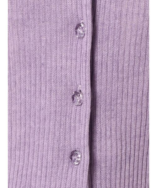 jouetie（ジュエティ）の「フロントボタンカットカーデトップス（カーディガン/ボレロ・レディース・ブラック/パープル/オフホワイト/ミント・MEDIUM）」の17枚目の写真