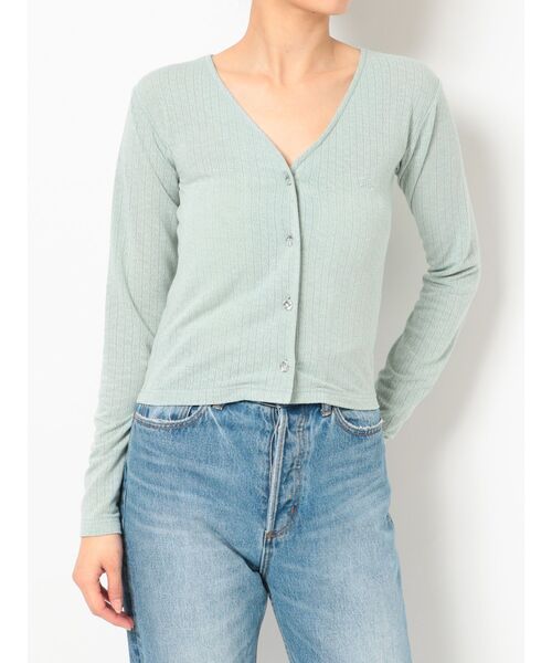 jouetie（ジュエティ）の「フロントボタンカットカーデトップス（カーディガン/ボレロ・レディース・ブラック/パープル/オフホワイト/ミント・MEDIUM）」の21枚目の写真