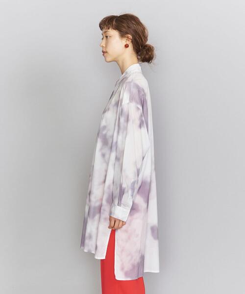 BEAUTY&YOUTH UNITED ARROWS（ビューティーアンドユースユナイテッドアローズ）の「BY コットンタイダイオーバーシャツо（シャツ/ブラウス・レディース・ライトグレー/イエロー・FREE）」の4枚目の写真