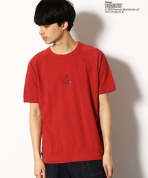 【PEANUTS】SNOOPY スヌーピー コラボ 半袖ラグランスリーブ Tシャツ