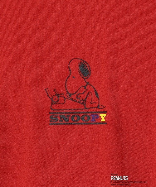 Purple&Yellow（パープルアンドイエロー）の「【PEANUTS】SNOOPY スヌーピー コラボ 半袖ラグランスリーブ Tシャツ（Tシャツ/カットソー・メンズ・ホワイト/ブラック/レッド/イエロー・SMALL/MEDIUM/LARGE/X-SMALL/X-LARGE）」の10枚目の写真