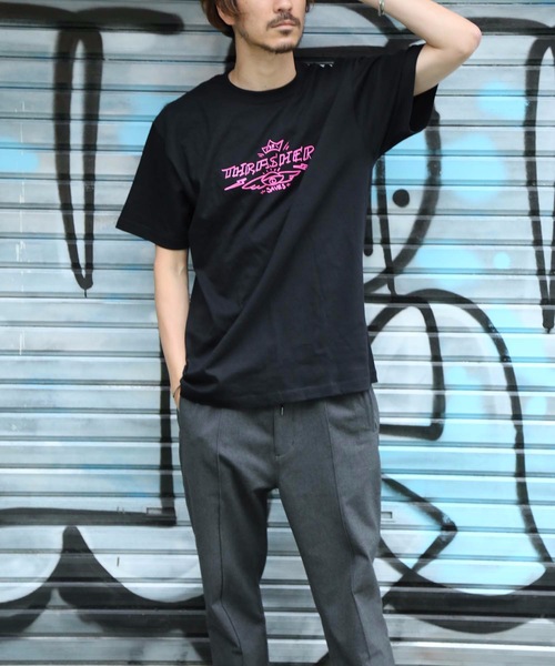 THRASHER(スラッシャー)の「GUERRERO SAVES S/S T-SHIRTS/スラッシャー Tシャツ 半袖(Tシャツ/カットソー・メンズ・ホワイト×ブラック/ブラック×ホワイト/ブラック×グリーン/ブラック×ピンク・SMALL/MEDIUM/X-LARGE/LARGE)」の4枚目の写真