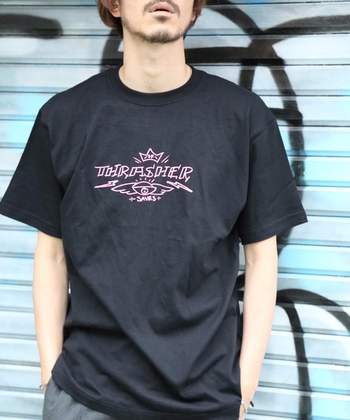 THRASHER(スラッシャー)の「GUERRERO SAVES S/S T-SHIRTS/スラッシャー Tシャツ 半袖(Tシャツ/カットソー・メンズ・ホワイト×ブラック/ブラック×ホワイト/ブラック×グリーン/ブラック×ピンク・SMALL/MEDIUM/X-LARGE/LARGE)」の6枚目の写真