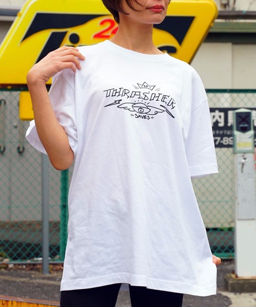 THRASHER(スラッシャー)の「GUERRERO SAVES S/S T-SHIRTS/スラッシャー Tシャツ 半袖(Tシャツ/カットソー・メンズ・ホワイト×ブラック/ブラック×ホワイト/ブラック×グリーン/ブラック×ピンク・SMALL/MEDIUM/X-LARGE/LARGE)」の14枚目の写真