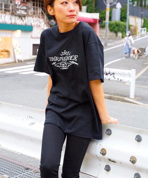 THRASHER(スラッシャー)の「GUERRERO SAVES S/S T-SHIRTS/スラッシャー Tシャツ 半袖(Tシャツ/カットソー・メンズ・ホワイト×ブラック/ブラック×ホワイト/ブラック×グリーン/ブラック×ピンク・SMALL/MEDIUM/X-LARGE/LARGE)」の11枚目の写真