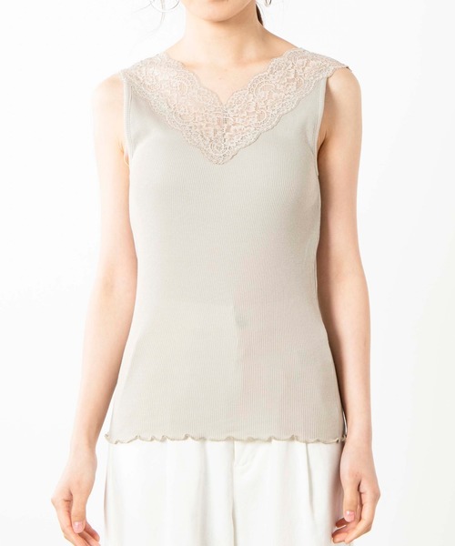 WEGO（ウィゴー）の「WEGO/カップインレースキャミソール（キャミソール・レディース・ブラック/グリーン/ホワイト・MEDIUM/SMALL）」の6枚目の写真