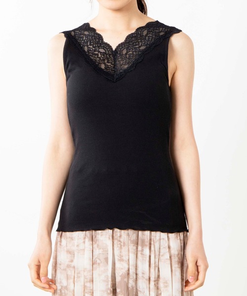 WEGO（ウィゴー）の「WEGO/カップインレースキャミソール（キャミソール・レディース・ブラック/グリーン/ホワイト・MEDIUM/SMALL）」の11枚目の写真
