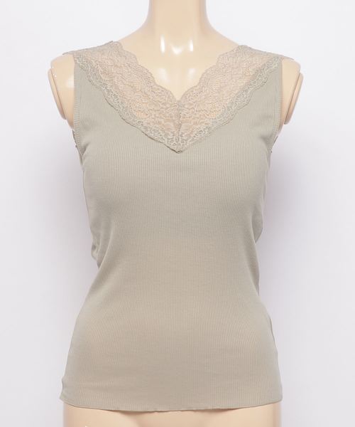 WEGO（ウィゴー）の「WEGO/カップインレースキャミソール（キャミソール・レディース・ブラック/グリーン/ホワイト・MEDIUM/SMALL）」の14枚目の写真