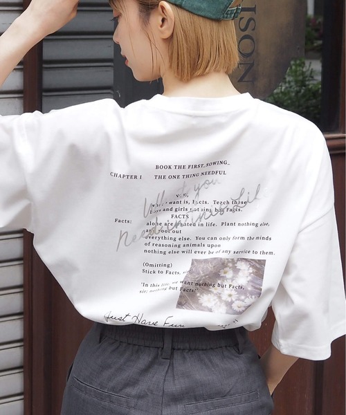 ファッション セール】レタリングBIGTシャツ（Tシャツ/カットソー）｜tiptop レディースウェア