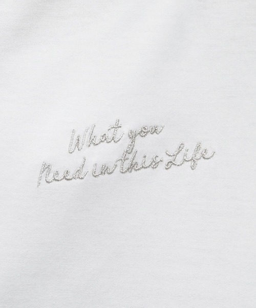 tiptop（ティップトップ）の「レタリングBIGTシャツ（Tシャツ/カットソー・レディース・ブラック/ブラウン/オフホワイト/サックスブルー/ライトグリーン/ホワイト系その他/ブラック系その他/ホワイト系その他2/ブラック系その他2/ブルー/ホワイト系その他3/ブラック系その他3/グレー/ブラック系その他4/ホワイト系その他4・FREE）」の19枚目の写真