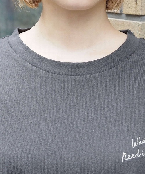 tiptop（ティップトップ）の「レタリングBIGTシャツ（Tシャツ/カットソー・レディース・ブラック/ブラウン/オフホワイト/サックスブルー/ライトグリーン/ホワイト系その他/ブラック系その他/ホワイト系その他2/ブラック系その他2/ブルー/ホワイト系その他3/ブラック系その他3/グレー/ブラック系その他4/ホワイト系その他4・FREE）」の20枚目の写真