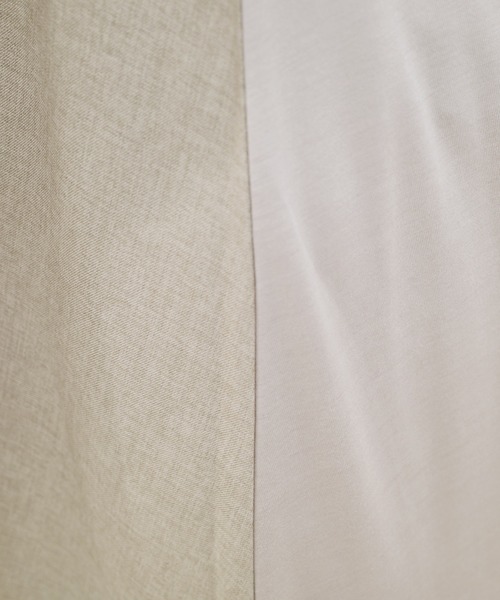 DouDou（ドゥドゥ）の「異素材切替フレアワンピース（ワンピース・レディース・ブラック/オフホワイト/グレイッシュベージュ・FREE）」の9枚目の写真