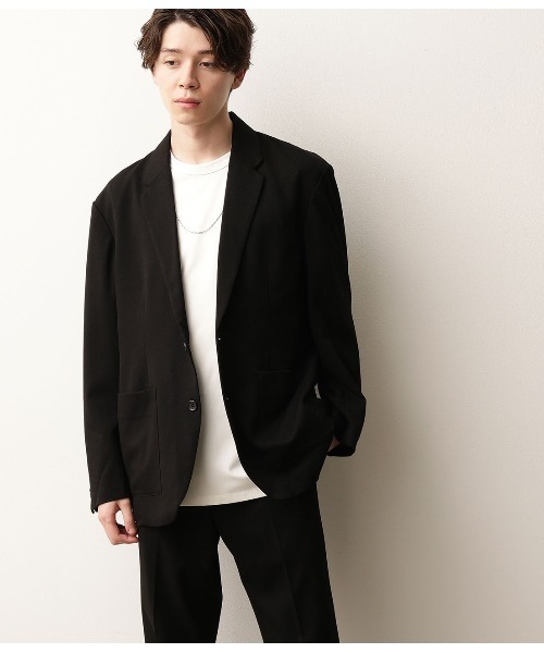 JUNRED（ジュンレッド）の「テクスチャーTRルーズジャケット（テーラードジャケット・メンズ・ブラック/ダークブラウン・S/M/L）」の16枚目の写真