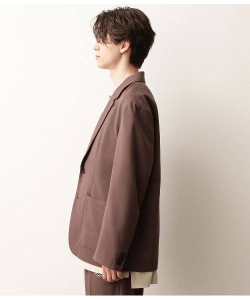 JUNRED（ジュンレッド）の「テクスチャーTRルーズジャケット（テーラードジャケット・メンズ・ブラック/ダークブラウン・S/M/L）」の19枚目の写真