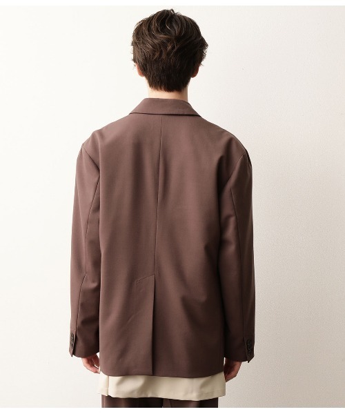 JUNRED（ジュンレッド）の「テクスチャーTRルーズジャケット（テーラードジャケット・メンズ・ブラック/ダークブラウン・S/M/L）」の4枚目の写真