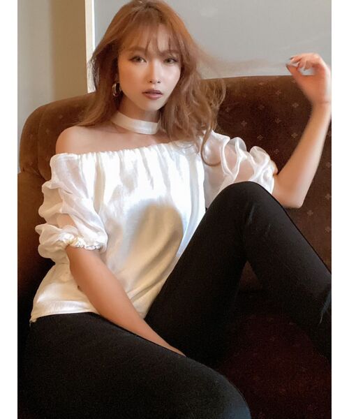 RESEXXY（リゼクシー）の「袖ボリュームオフショルブラウス（シャツ/ブラウス・レディース・ホワイト/ブラック/モカ・FREE）」の7枚目の写真