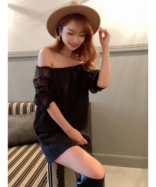 RESEXXY（リゼクシー）の「袖ボリュームオフショルブラウス（シャツ/ブラウス・レディース・ホワイト/ブラック/モカ・FREE）」の11枚目の写真